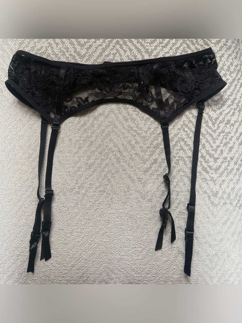 Black Lace Garter Belt - Women's Intimates